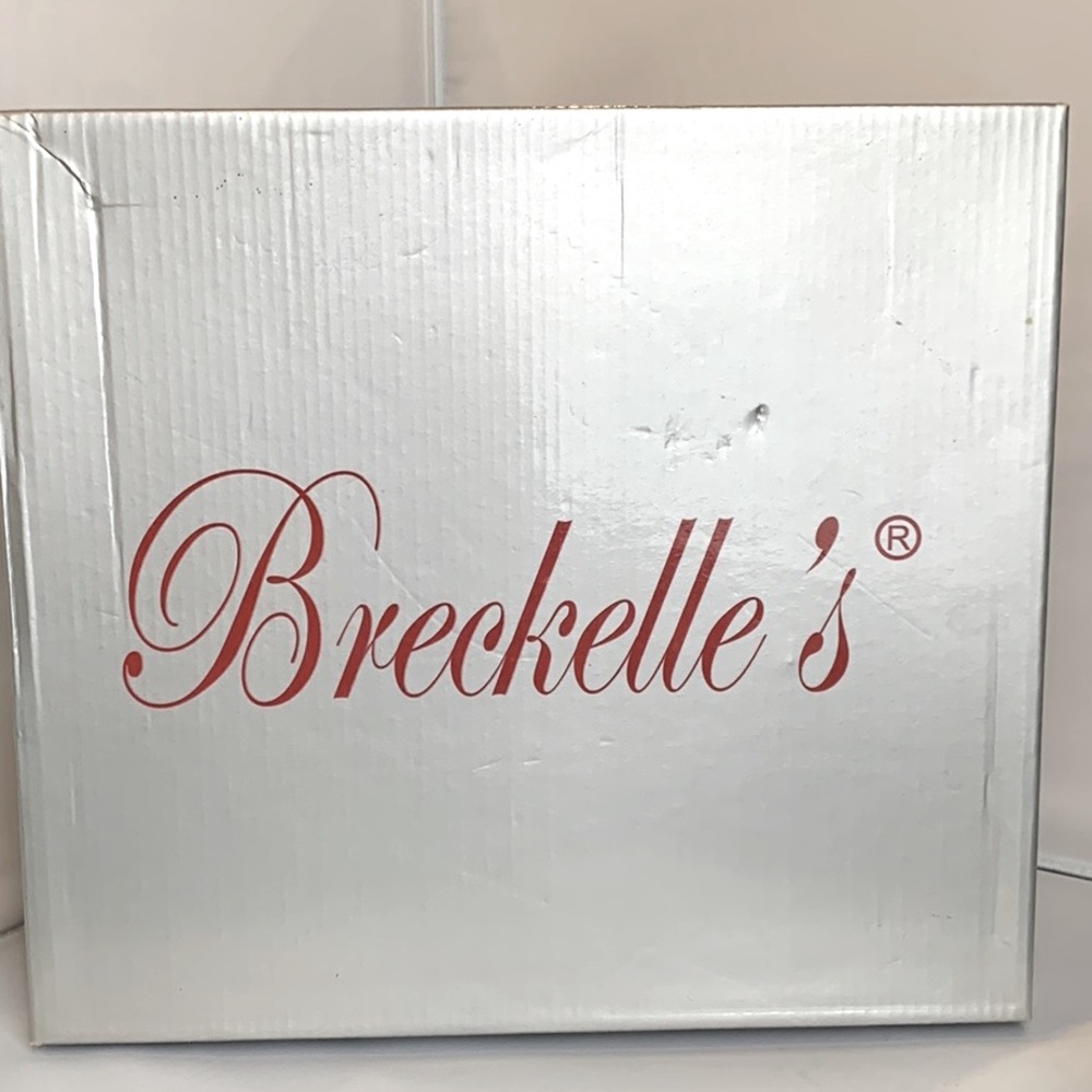 Breckelle's Lace Up Wooden Chunky High Heel Ankle Boot Bootie Size 9.5 - Picture 10 of 11